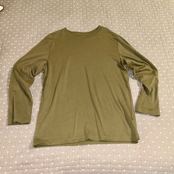(Bundle 3 for $15) Old Navy Olive and Navy Long Sleeve Tee Set of 2 Kids L - Picture 4 of 6